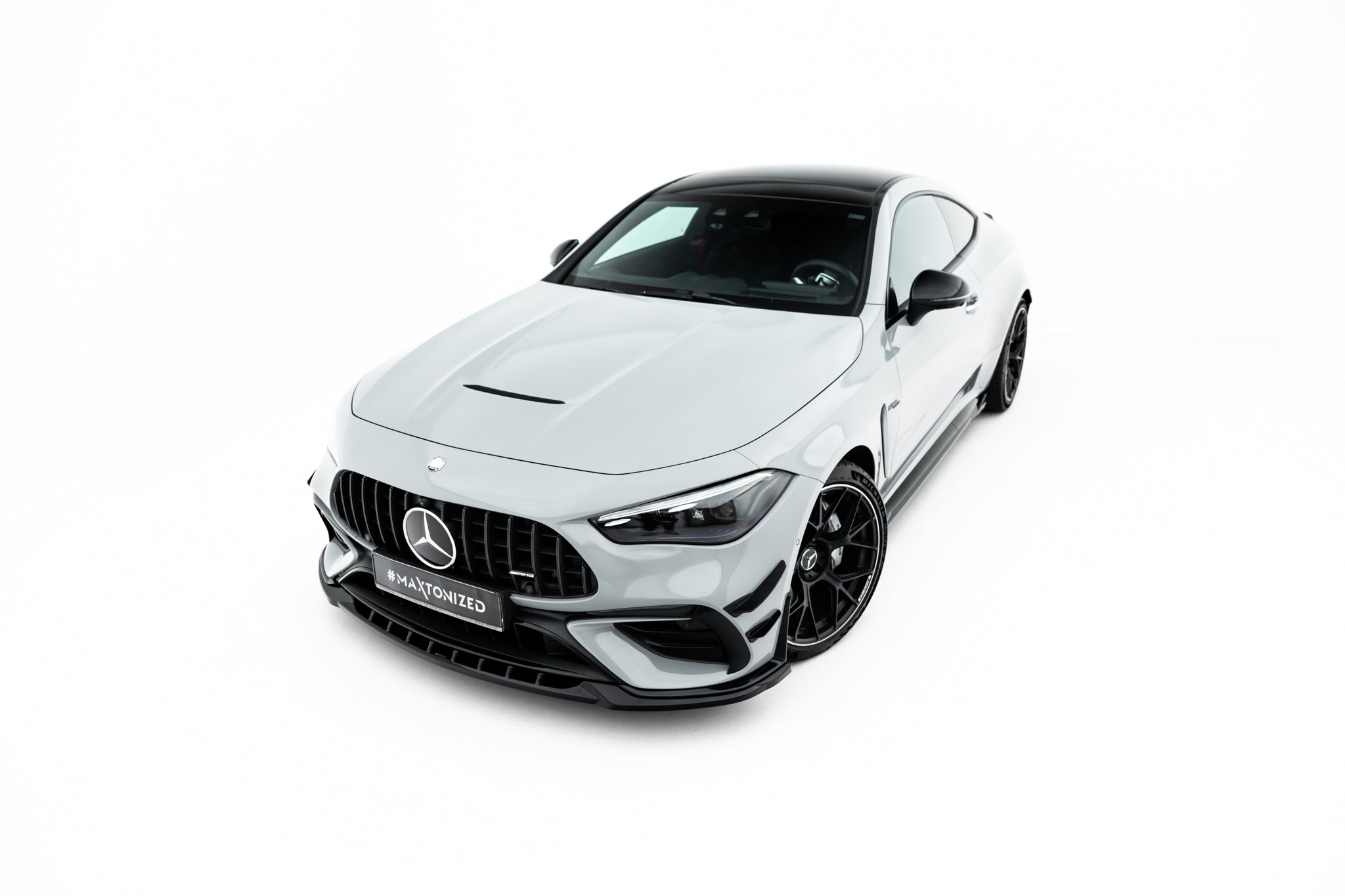 Maxton Design Street+ Spoilerlippe Front Ansatz passend für Mercedes-AMG CLE 53 Aero C236 schwarz Hochglanz