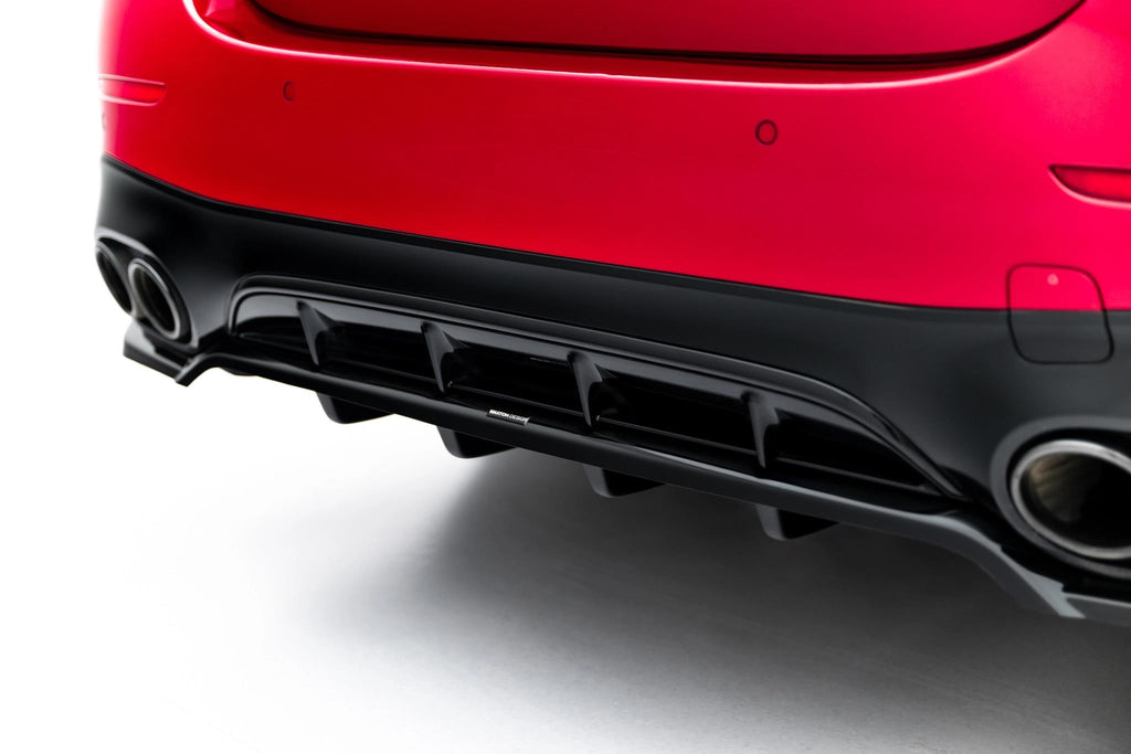 Maxton Design Street+ Mittlerer Diffusor RACE passend für Mercedes-AMG E53 Limousine / Kombi W214 schwarz Hochglanz