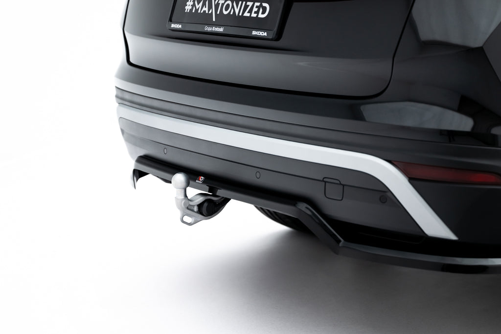Maxton Design Street+ Mittlerer Diffusor RACE passend für Skoda Kodiaq Mk2 schwarz Hochglanz