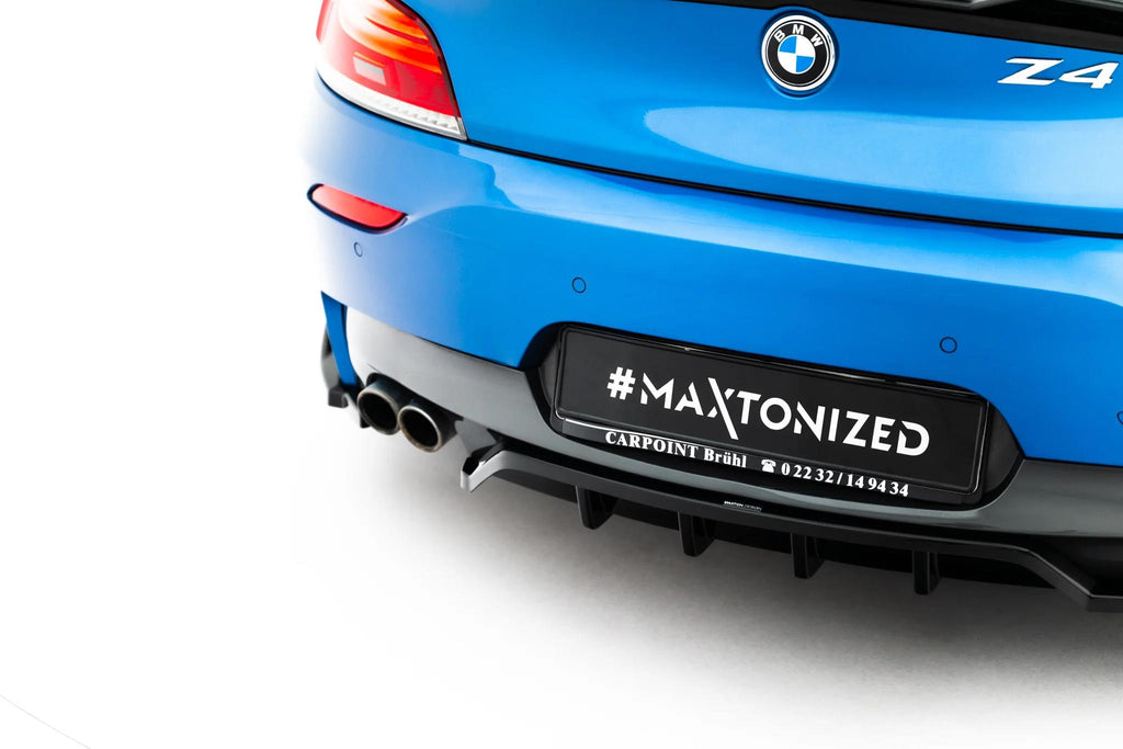 Maxton Design Street+ Mittlerer Diffusor Race V.2 Passend für Bmw Z4 M-Paket E89 Facelift Schwarz Hochglanz