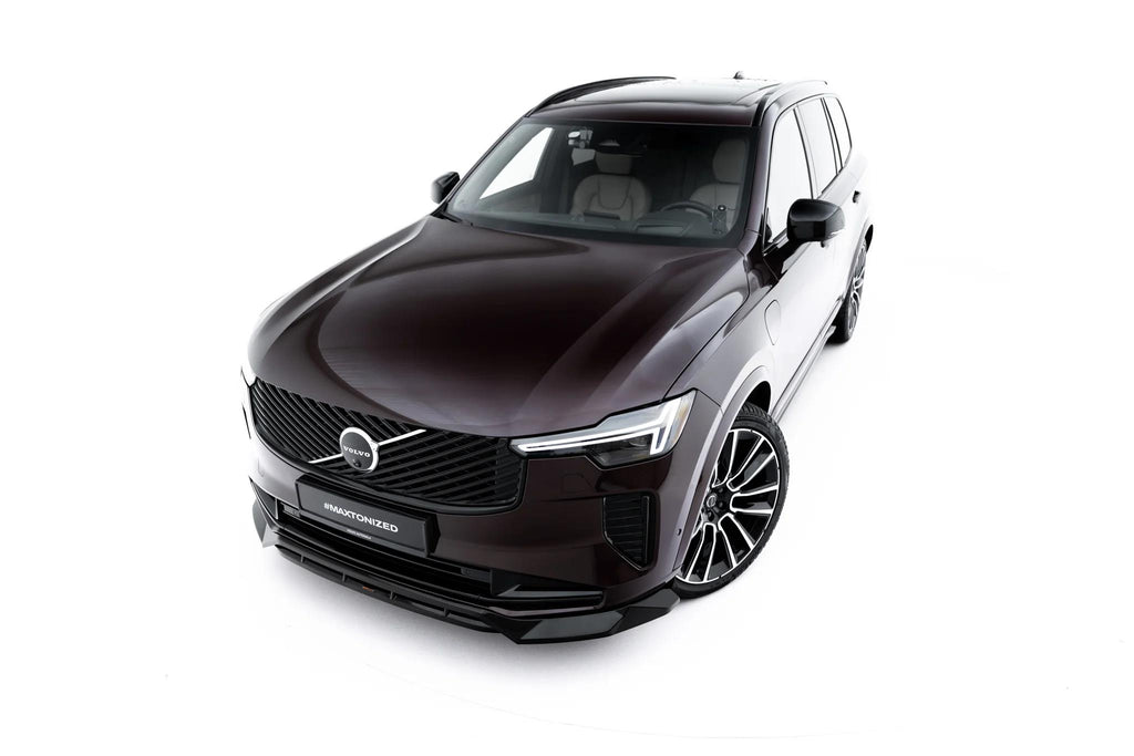 Maxton Design Street+ Spoilerlippe Front Ansatz Passend für Volvo Xc90 Mk2 Facelift 2 Schwarz Hochglanz