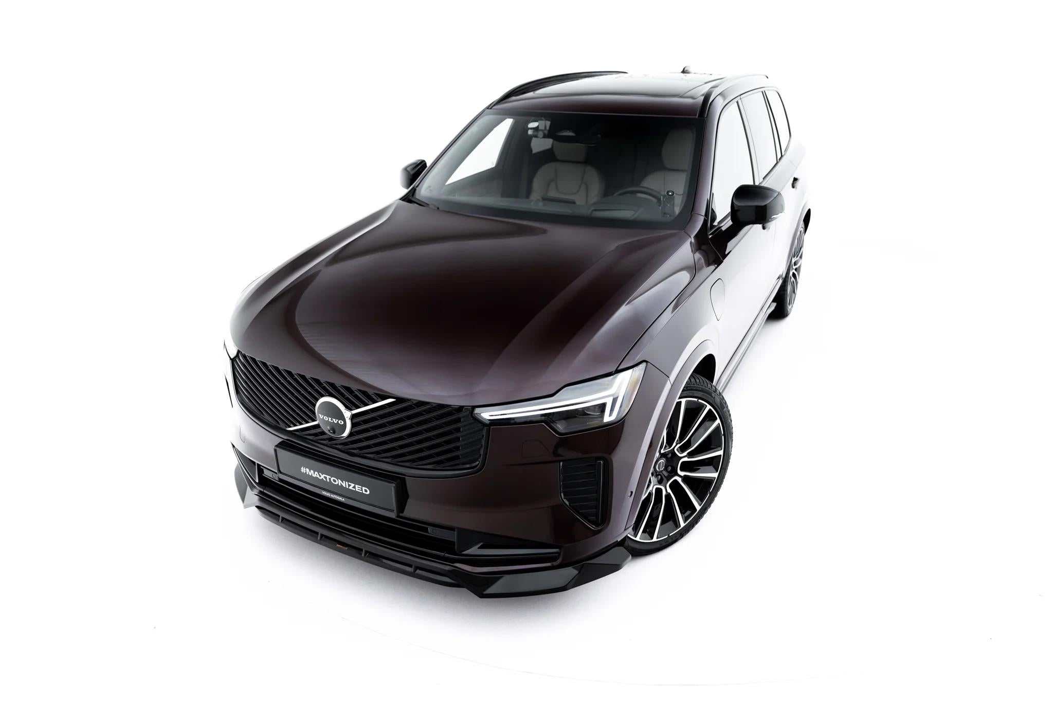Maxton Design Street+ Spoilerlippe Front Ansatz Passend für Volvo Xc90 Mk2 Facelift 2 Schwarz Hochglanz
