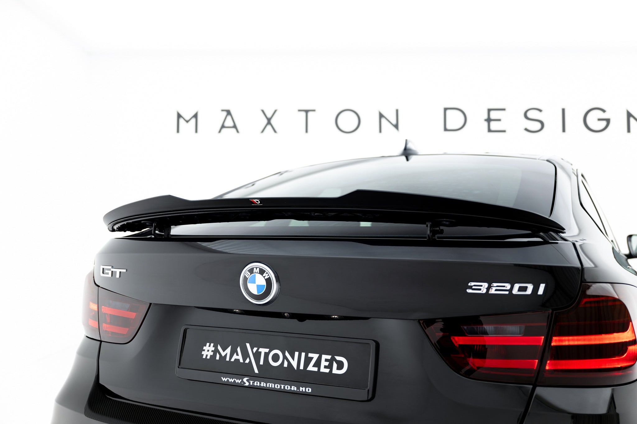 Maxton Design Spoiler CAP passend für BMW 3er GT M-Paket F34 schwarz Hochglanz