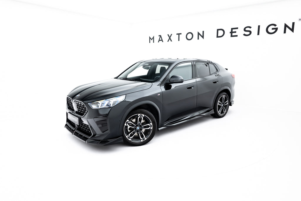 Maxton Design Street+ Seitenschweller Leisten passend für BMW X2 M35i U10 schwarz Hochglanz