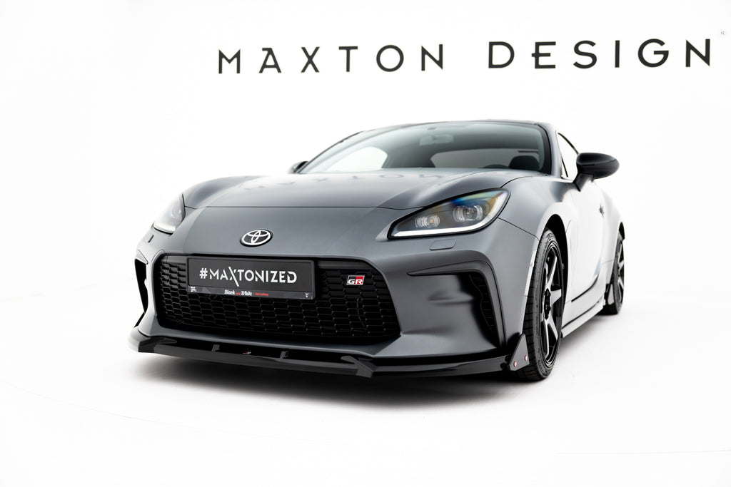 Maxton Design Street+ Spoilerlippe Front Ansatz V.1 + Flaps passend für Toyota GR86 Mk1