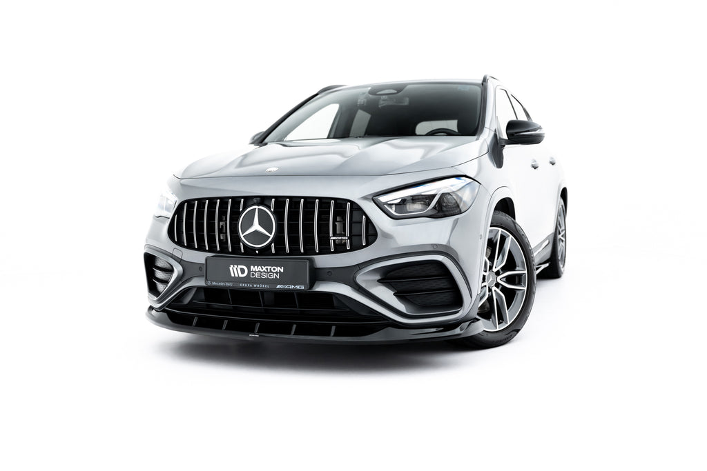Maxton Design Street+ Spoilerlippe Front Ansatz V.2 passend für Mercedes-AMG GLA 35 H247 Facelift schwarz Hochglanz