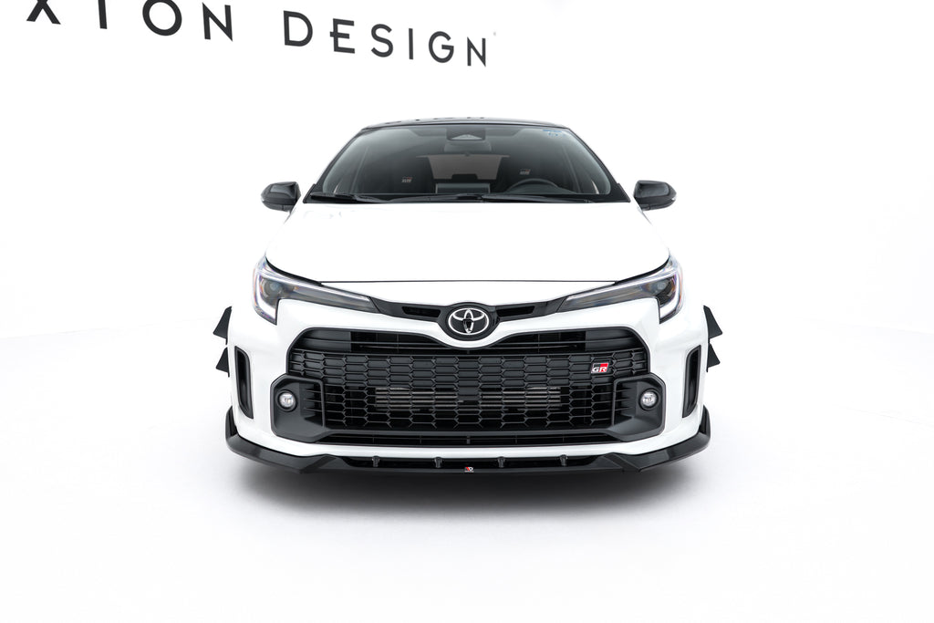Maxton Design Street+ Spoilerlippe Front Ansatz V.2 passend für Toyota GR Corolla Mk12 schwarz Hochglanz