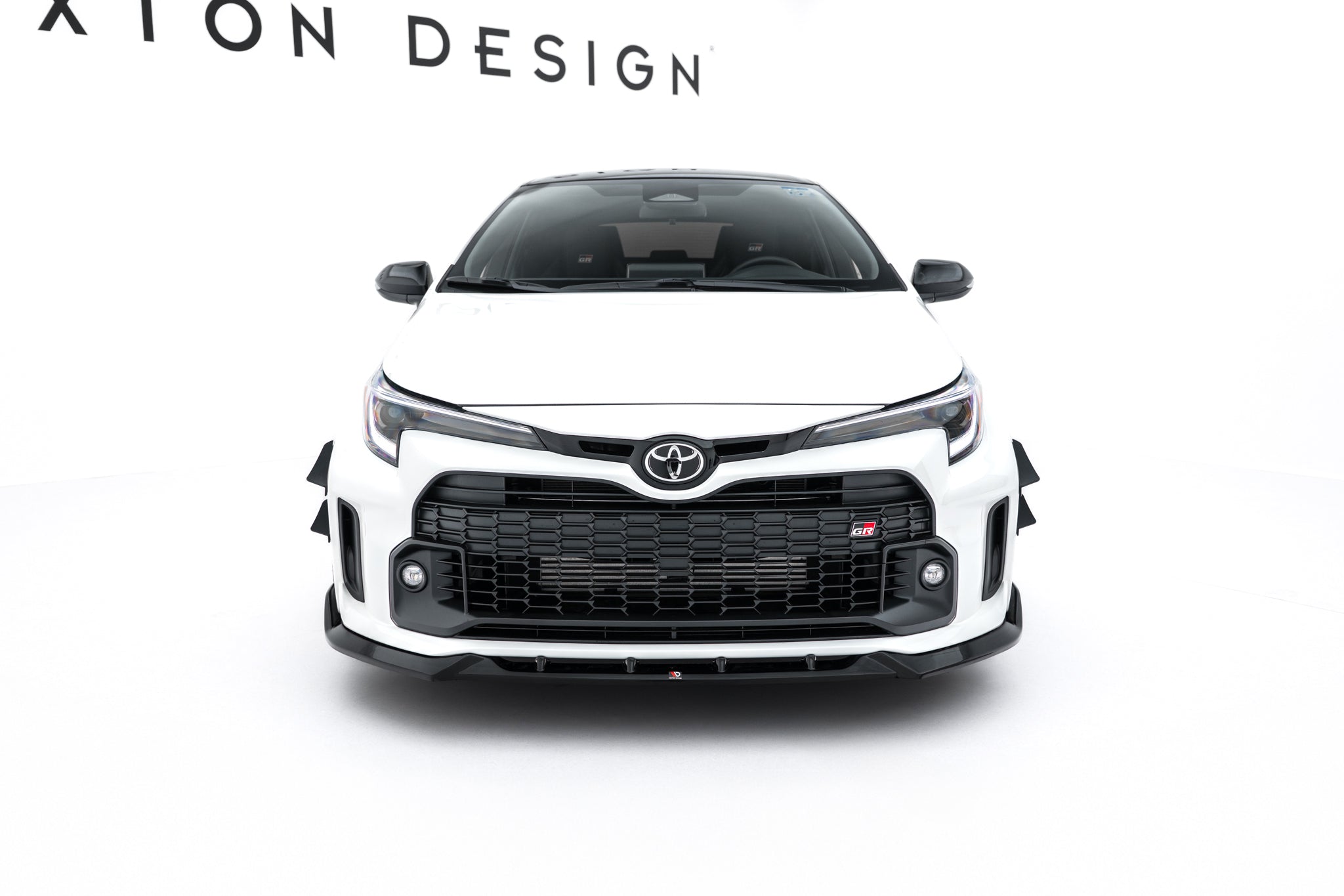Maxton Design Street+ Spoilerlippe Front Ansatz V.2 passend für Toyota GR Corolla Mk12 schwarz Hochglanz