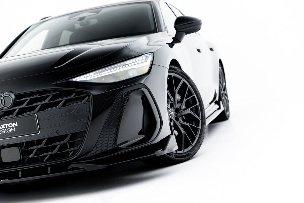Maxton Design Street+ Spoilerlippe Front Ansatz V.2 passend für Audi A6 S-Line C9 schwarz Hochglanz