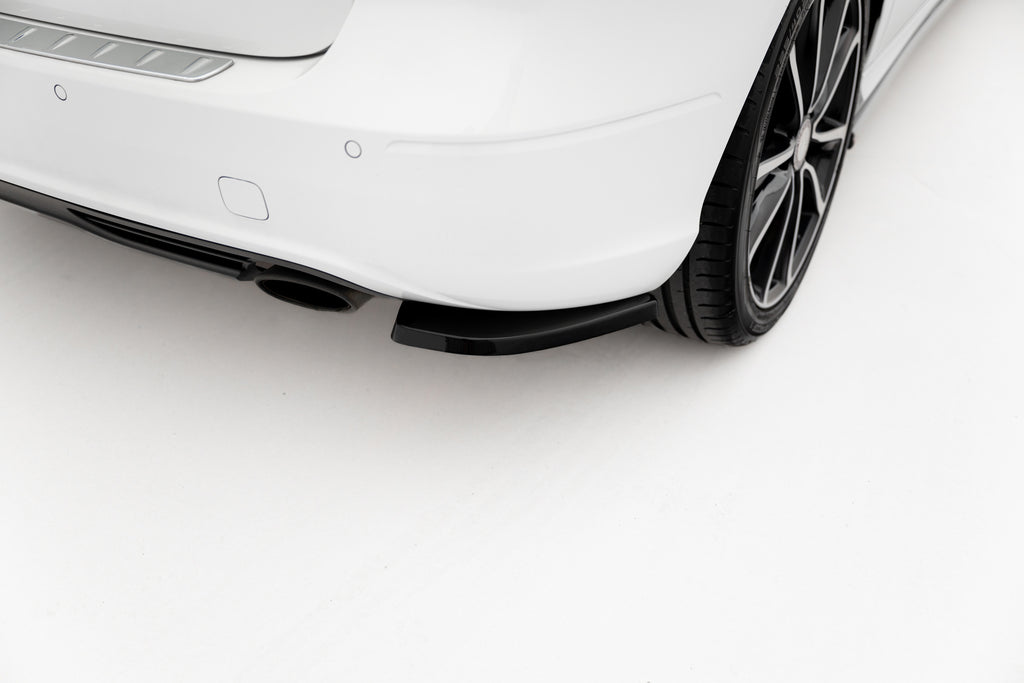 Maxton Design Heck Ansatz Flaps Diffusor passend für Mercedes-Benz B W246 schwarz Hochglanz