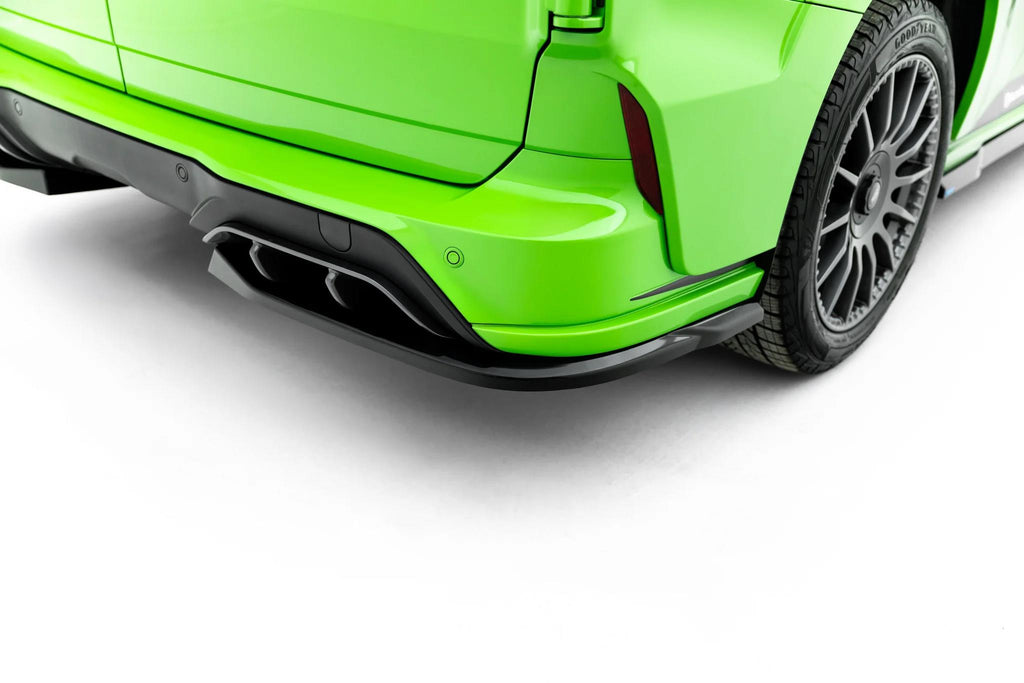 Maxton Design Heck Ansatz Flaps Diffusor Passend für Ford Transit Custom Msrt Mk2 Schwarz Hochglanz