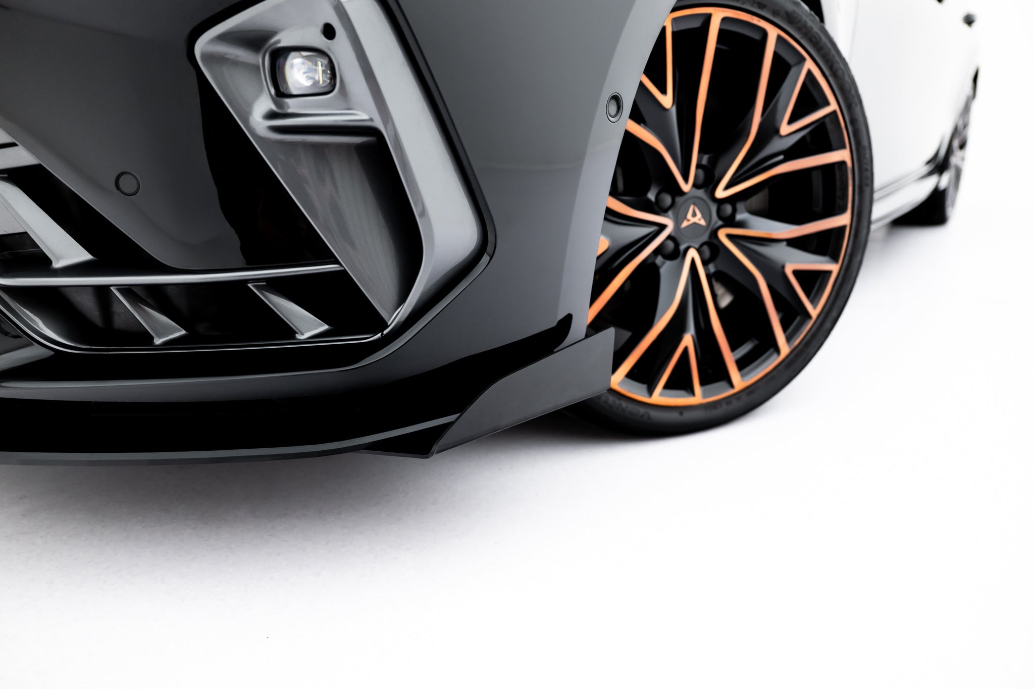 Maxton Design Street Pro Street+ Spoilerlippe Front Ansatz + Flaps passend für Cupra Leon ST / Hatchback Mk1 Facelift schwarz Hochglanz