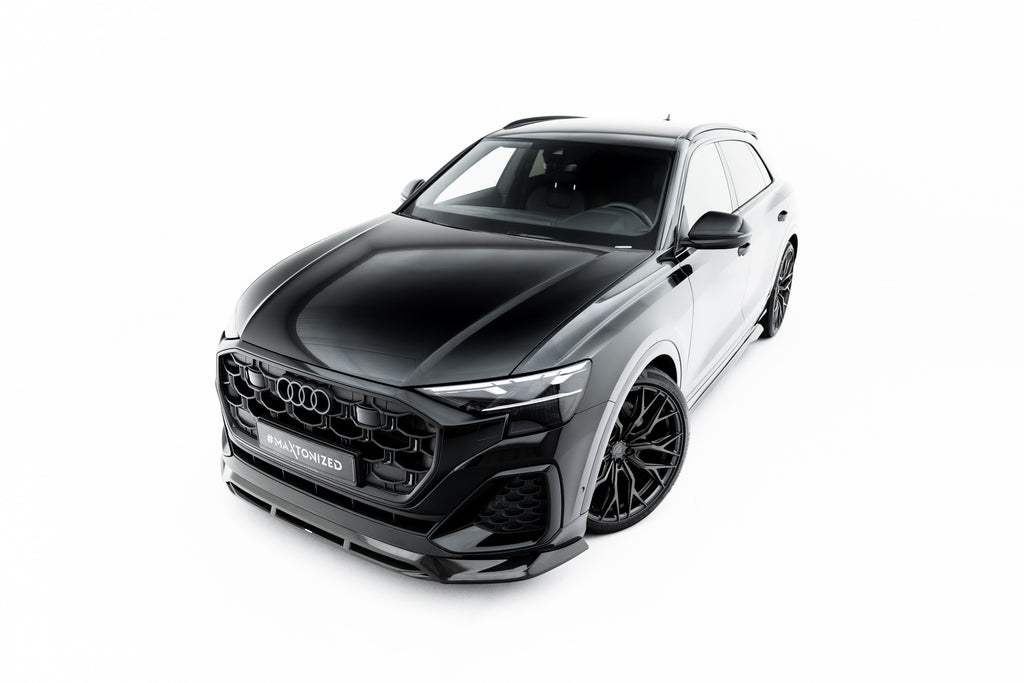 Maxton Design Prepreg Carbon Fiber Street+ Spoilerlippe Front Ansatz passend für Audi SQ8 / Q8 S-Line Mk1 Facelift