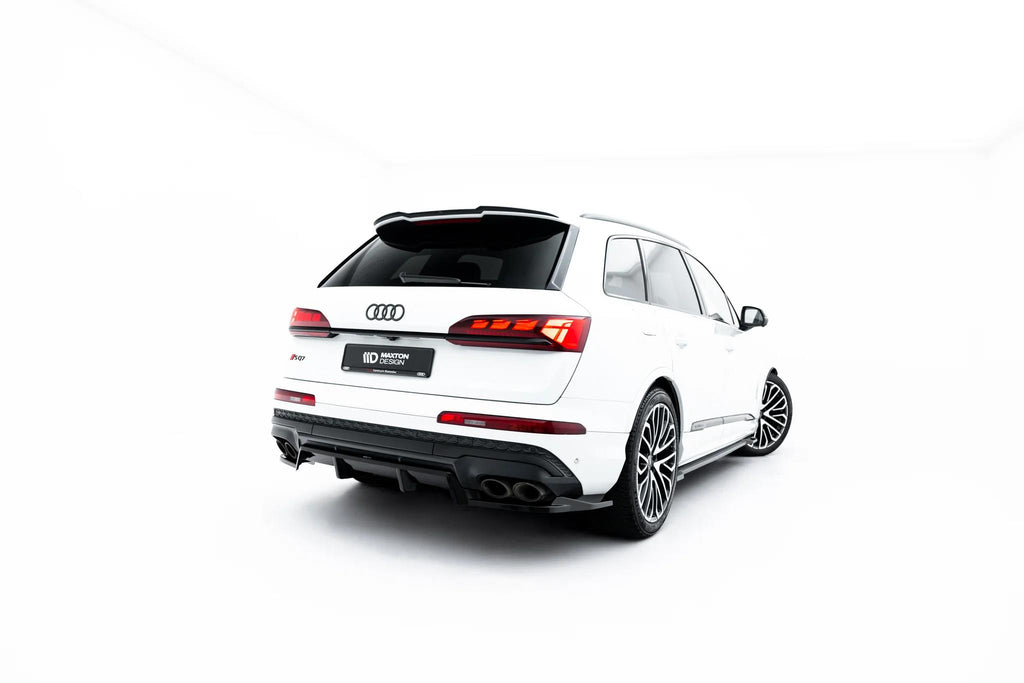 Maxton Design Street+ Mittlerer Diffusor RACE passend für Audi SQ7 Mk2 Facelift 2 schwarz Hochglanz