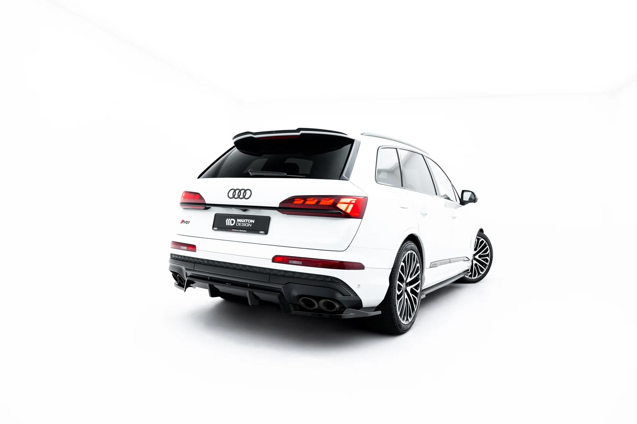 Maxton Design Street+ Mittlerer Diffusor RACE passend für Audi SQ7 Mk2 Facelift 2 schwarz Hochglanz