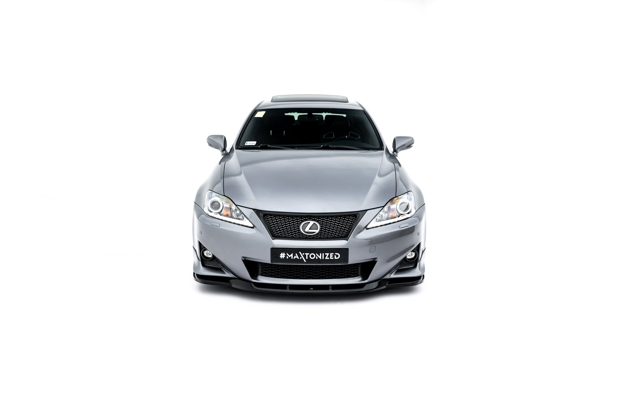 Maxton Design Street+ Spoilerlippe Front Ansatz passend für Lexus IS F-Sport Mk2 (XE20) Facelift schwarz Hochglanz