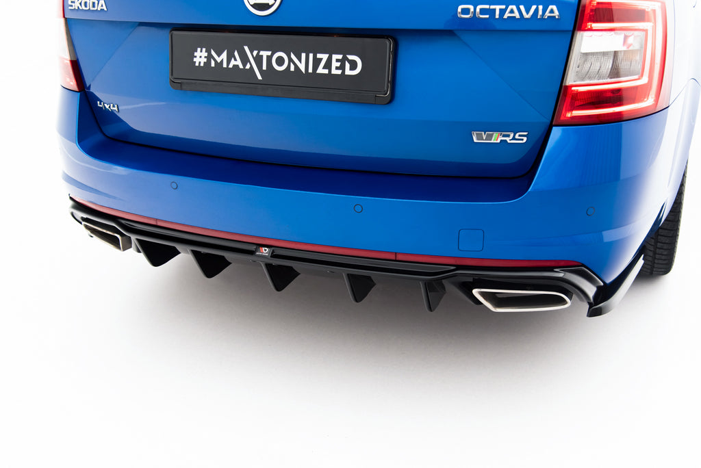 Maxton Design Diffusor Heck Ansatz V.2 passend für Skoda Octavia RS Mk3 / Mk3 FL Hatchback / Kombi