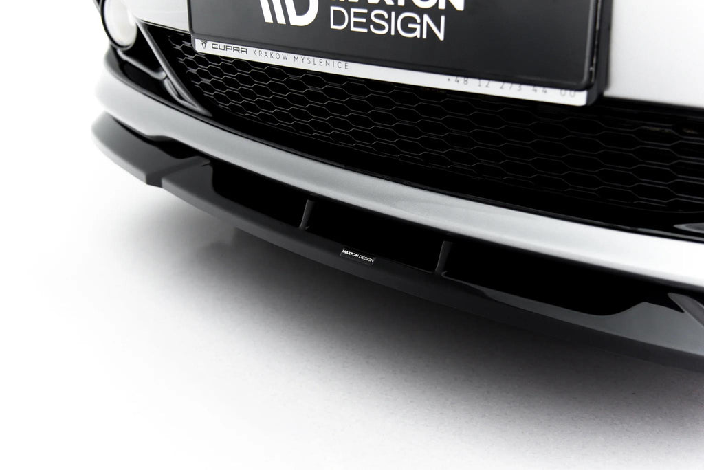 Maxton Design Street+ Spoilerlippe Front Ansatz Passend für Dodge Grand Caravan Mk5 Facelift Schwarz Hochglanz