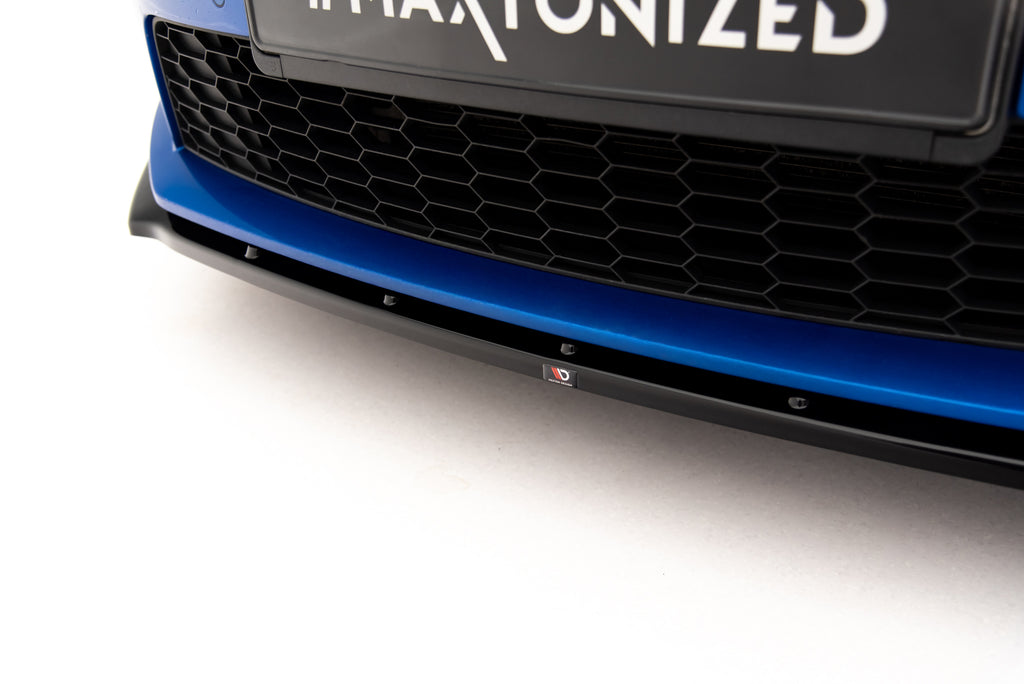 Maxton Design Street+ Spoilerlippe Front Ansatz V.1 passend für Skoda Octavia RS Mk3 schwarz Hochglanz