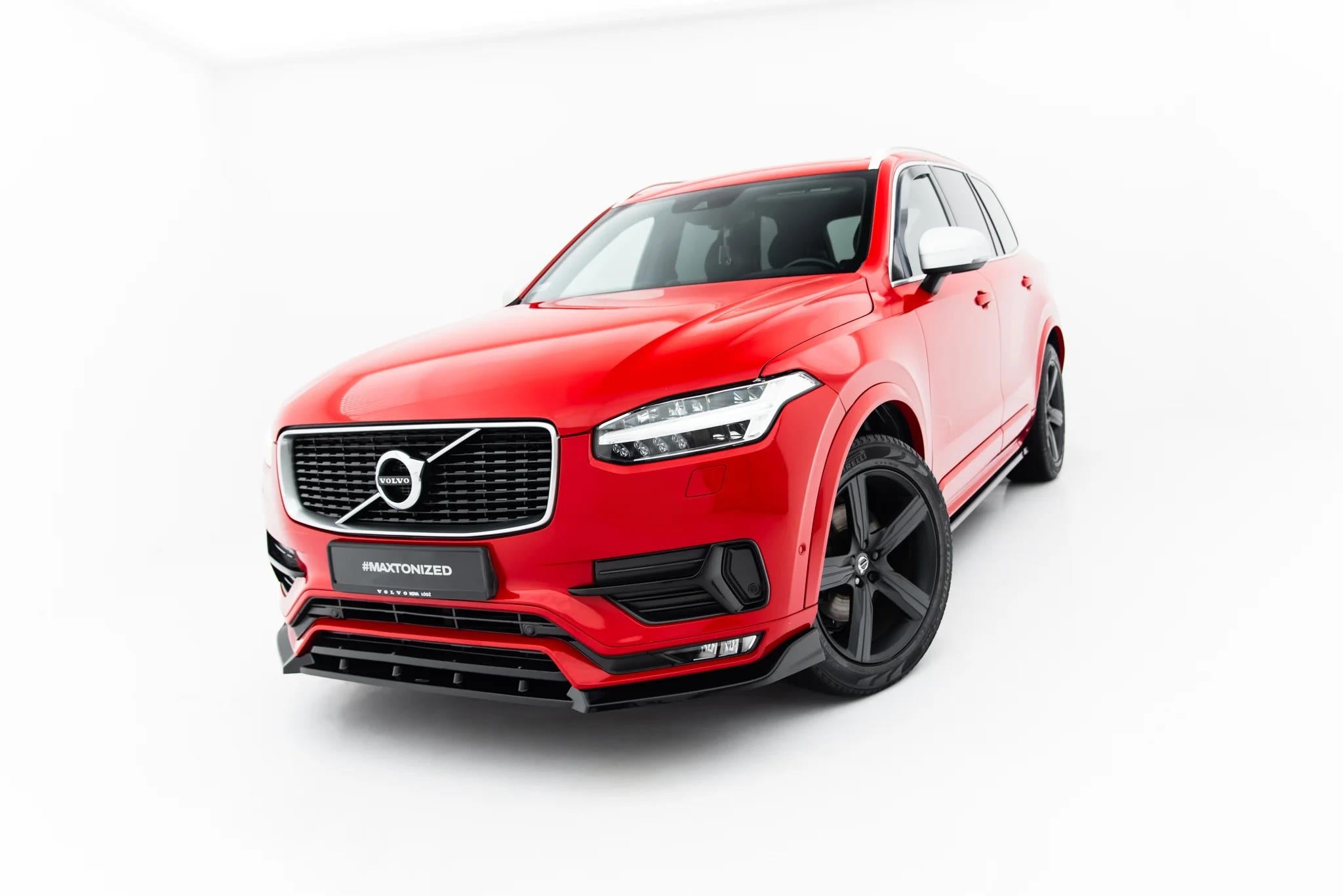 Maxton Design Street+ Spoilerlippe Front Ansatz passend für Volvo XC90 R-Design Mk2 schwarz Hochglanz