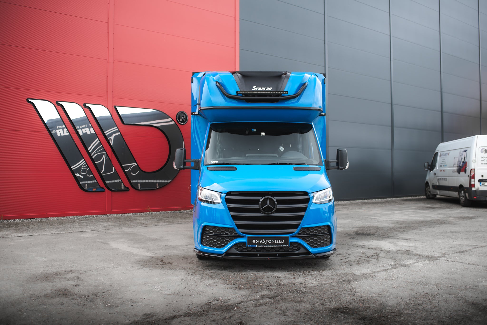 Maxton Design Street+ Spoilerlippe Front Ansatz passend für Mercedes-Benz Sprinter Mk3 schwarz Hochglanz