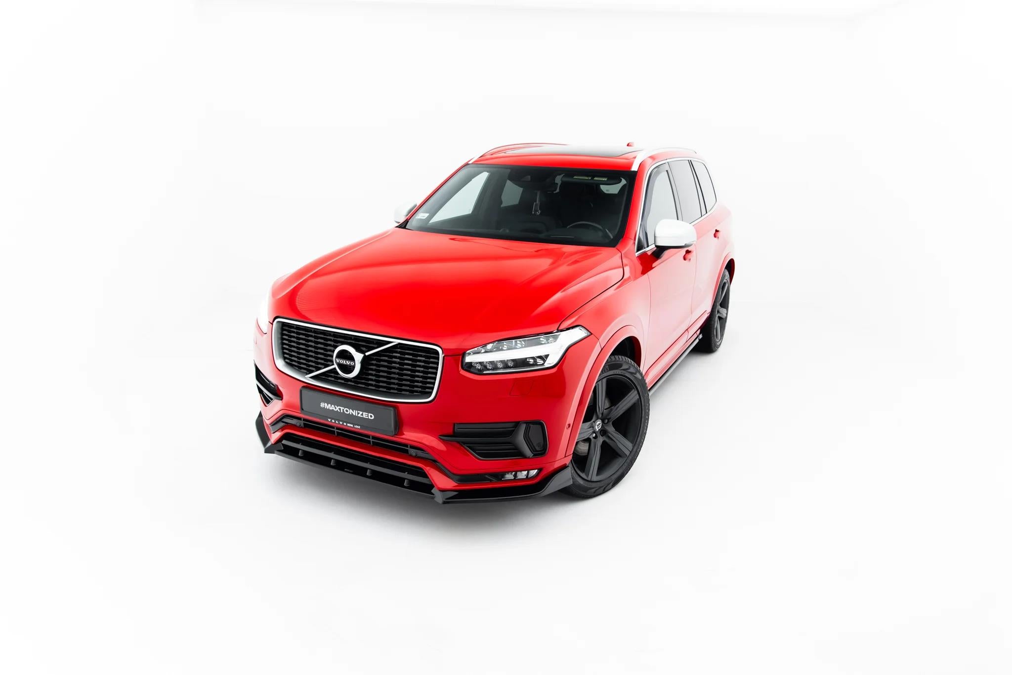 Maxton Design Street+ Spoilerlippe Front Ansatz passend für Volvo XC90 R-Design Mk2 schwarz Hochglanz