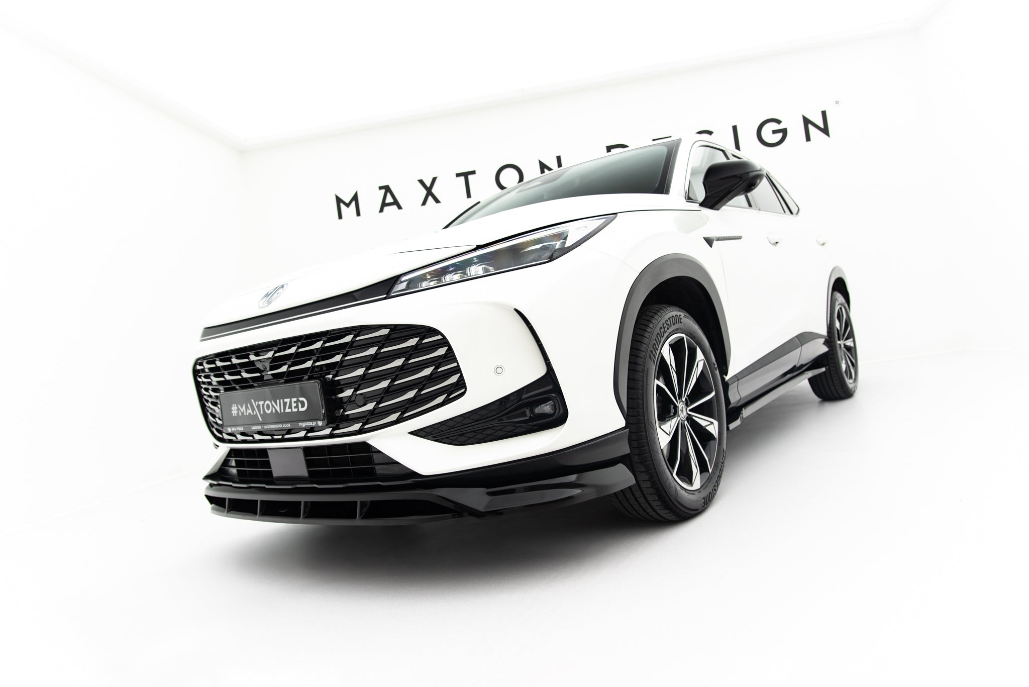 Maxton Design Street+ Spoilerlippe Front Ansatz passend für MG HS Mk2 schwarz Hochglanz