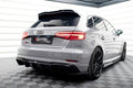 Maxton Design Heck Ansatz Flaps Diffusor V.2 passend für Audi RS3 8V Sportback Facelift schwarz Hochglanz