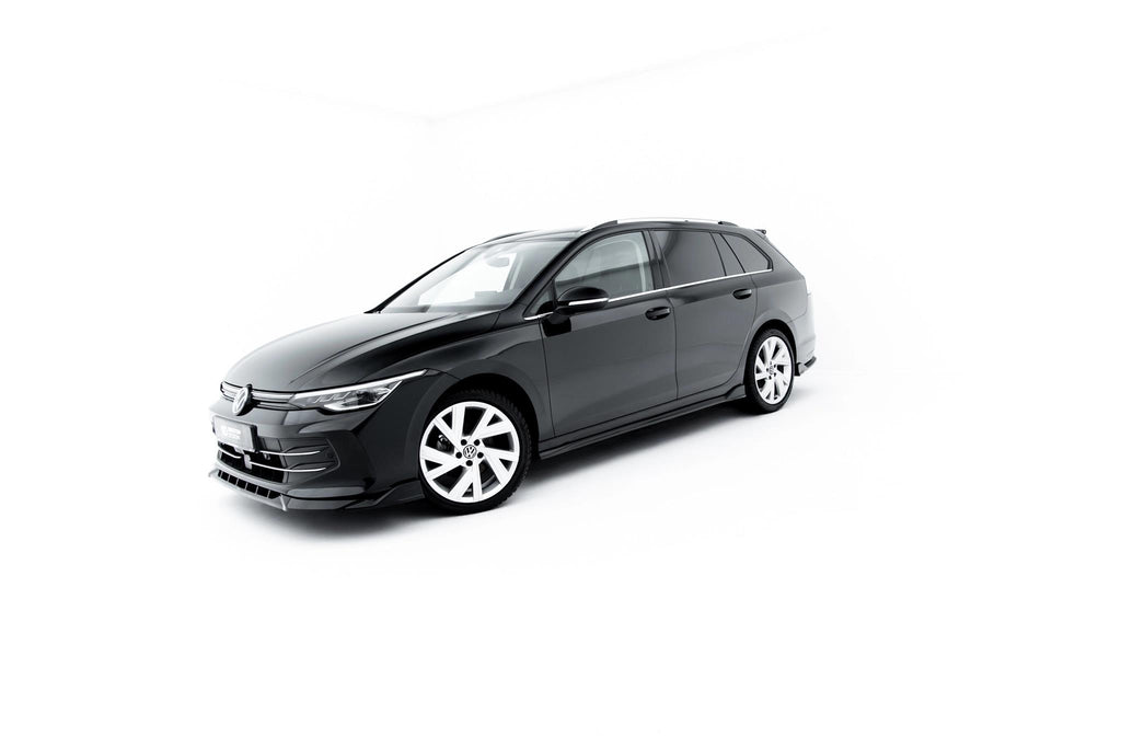 Maxton Design Street+ Seitenschweller Leisten passend für VW Golf Variant Mk8 Facelift schwarz Hochglanz