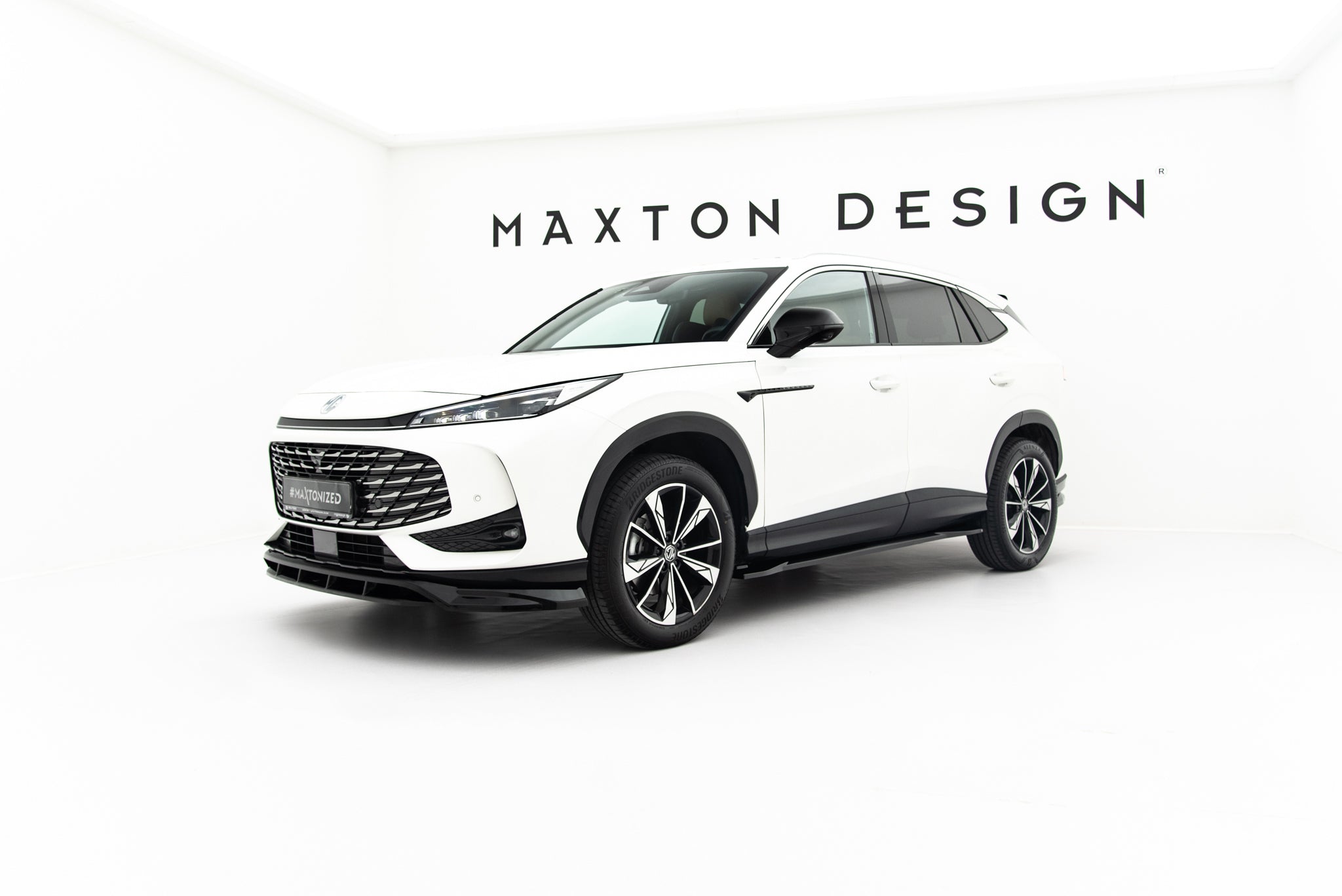 Maxton Design Street+ Seitenschweller Leisten passend für MG HS Mk2 schwarz Hochglanz