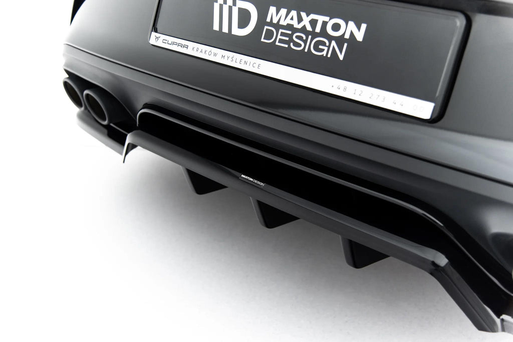 Maxton Design Diffusor für Cupra Leon Mk1 Facelift [2024-] | Schwarz Hochglanz | ABS-Kunststoff