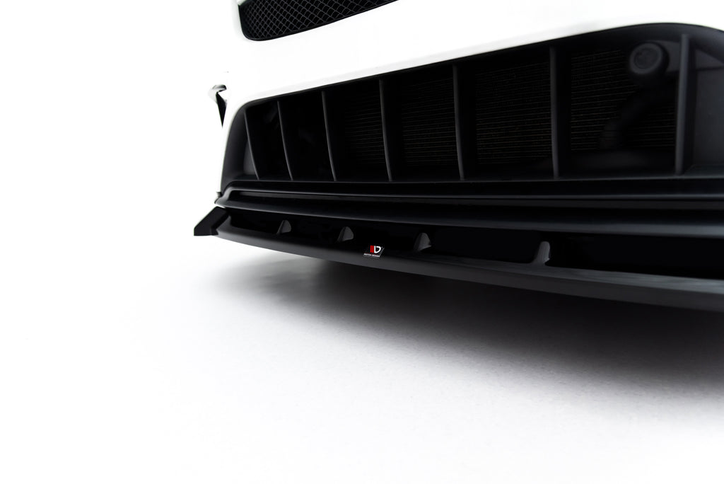 Maxton Design Street+ Spoilerlippe Front Ansatz passend für Mercedes-Benz GLA 45 AMG X156 Facelift schwarz Hochglanz