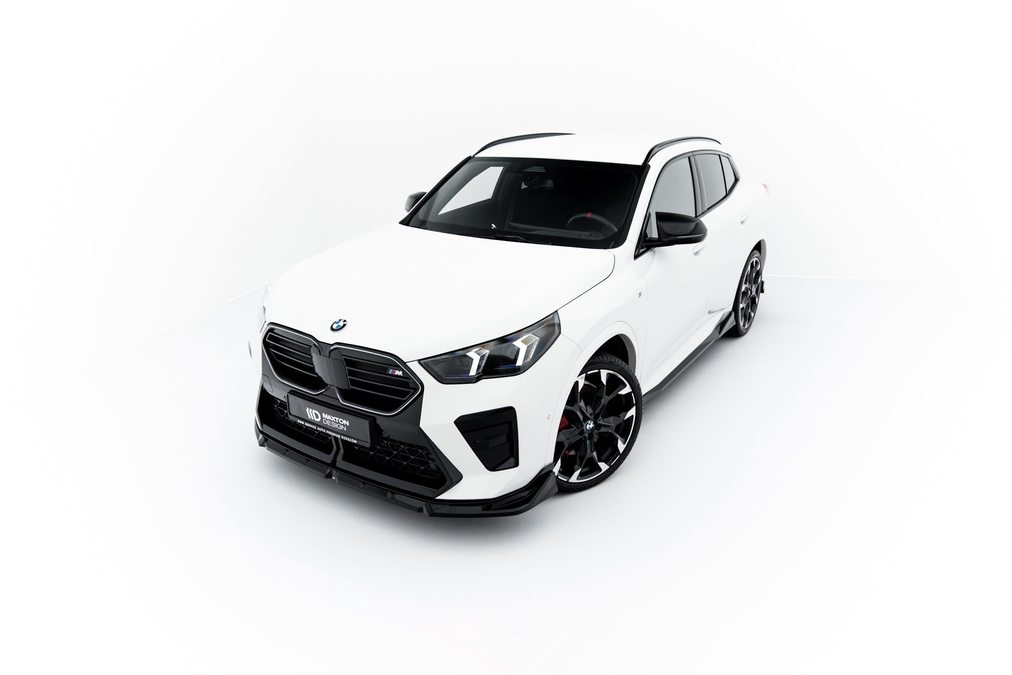 Maxton Design Street+ Spoilerlippe Front Ansatz passend für BMW X2 M35i U10 schwarz Hochglanz