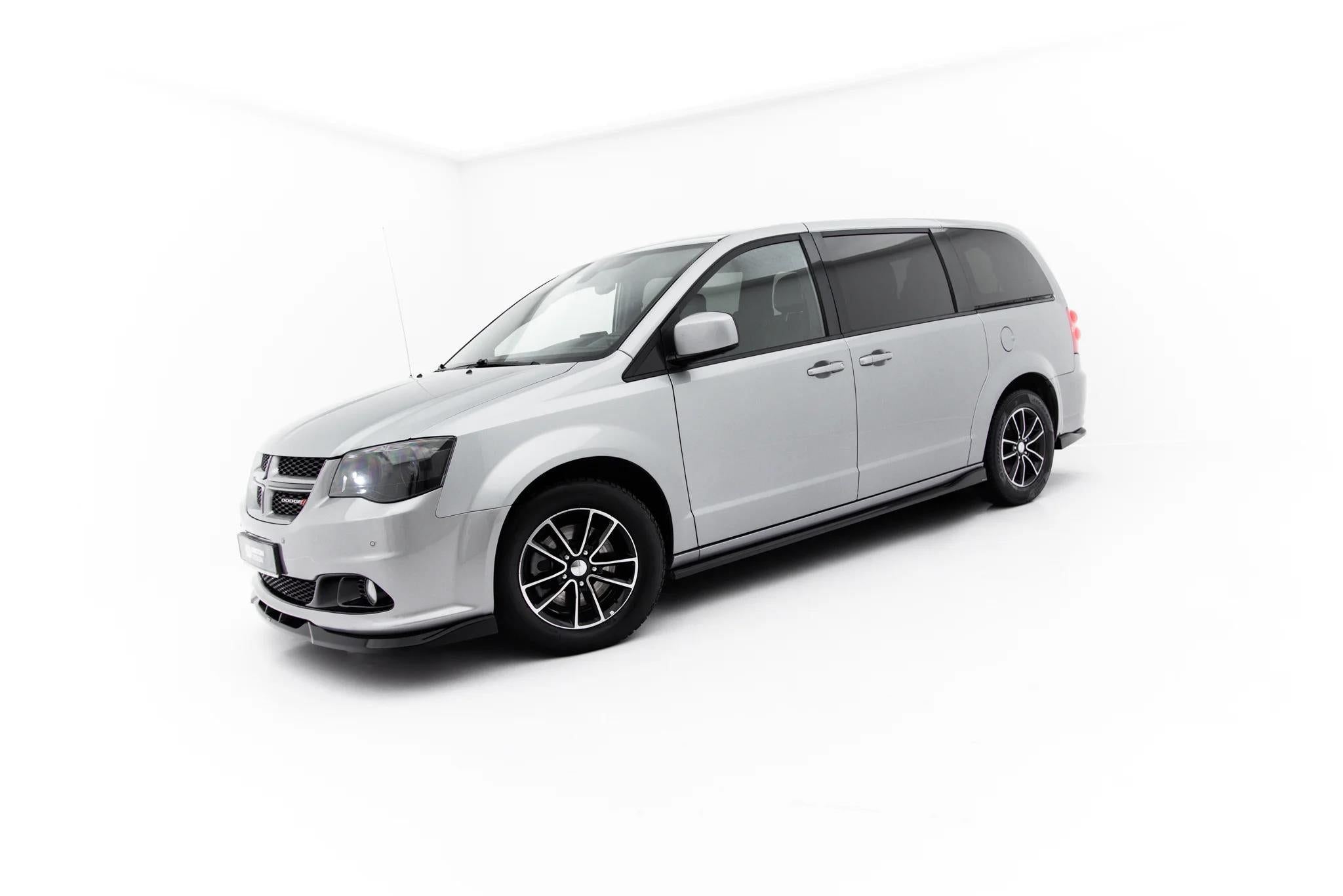 Maxton Design Street+ Seitenschweller Leisten Passend für Dodge Grand Caravan Mk5 Facelift Schwarz Hochglanz