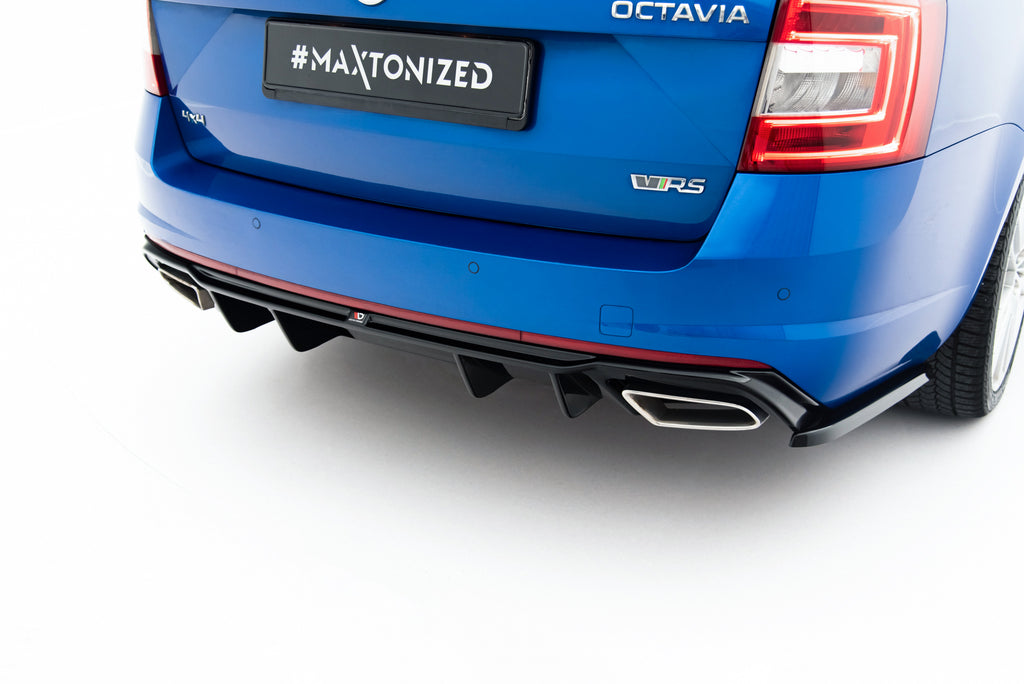 Maxton Design Diffusor Heck Ansatz V.2 passend für Skoda Octavia RS Mk3 / Mk3 FL Hatchback / Kombi