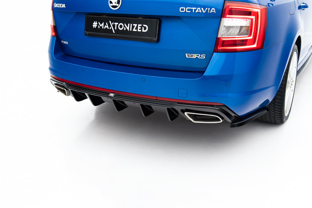 Maxton Design Diffusor Heck Ansatz V.2 passend für Skoda Octavia RS Mk3 / Mk3 FL Hatchback / Kombi