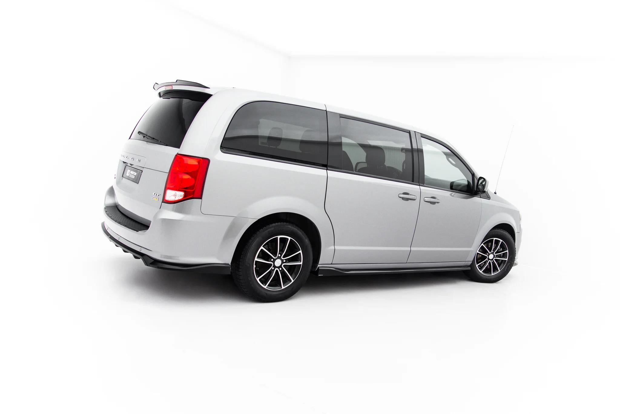 Maxton Design Street+ Seitenschweller Leisten Passend für Dodge Grand Caravan Mk5 Facelift Schwarz Hochglanz