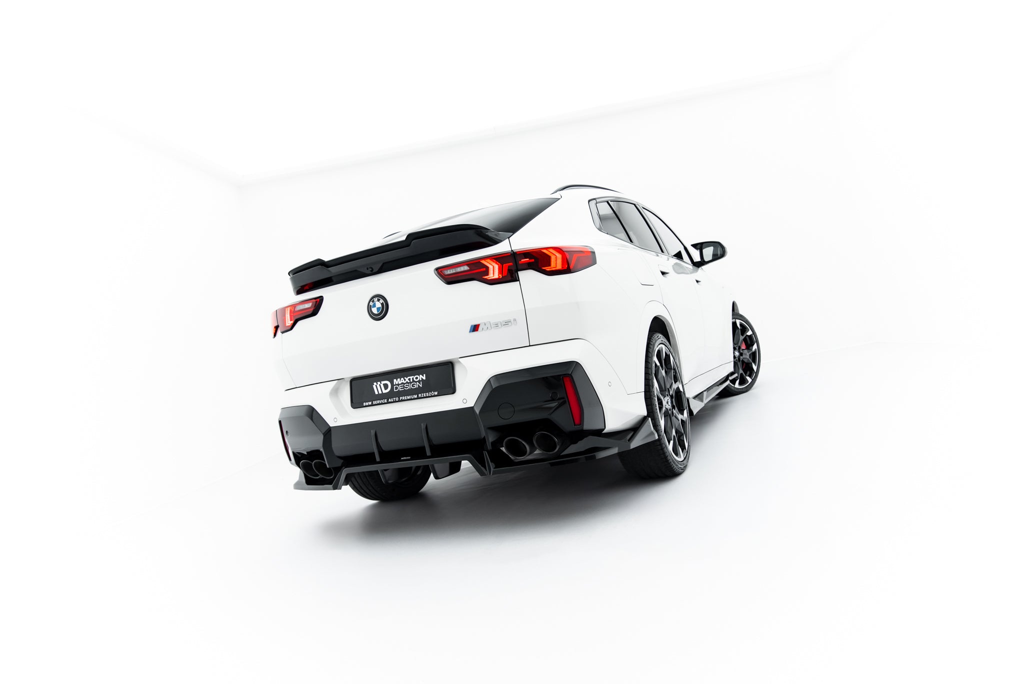 Maxton Design Spoiler CAP passend für BMW X2 M35i U10 schwarz Hochglanz