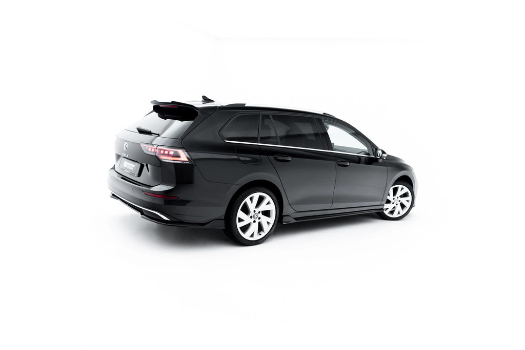 Maxton Design Street+ Seitenschweller Leisten passend für VW Golf Variant Mk8 Facelift schwarz Hochglanz