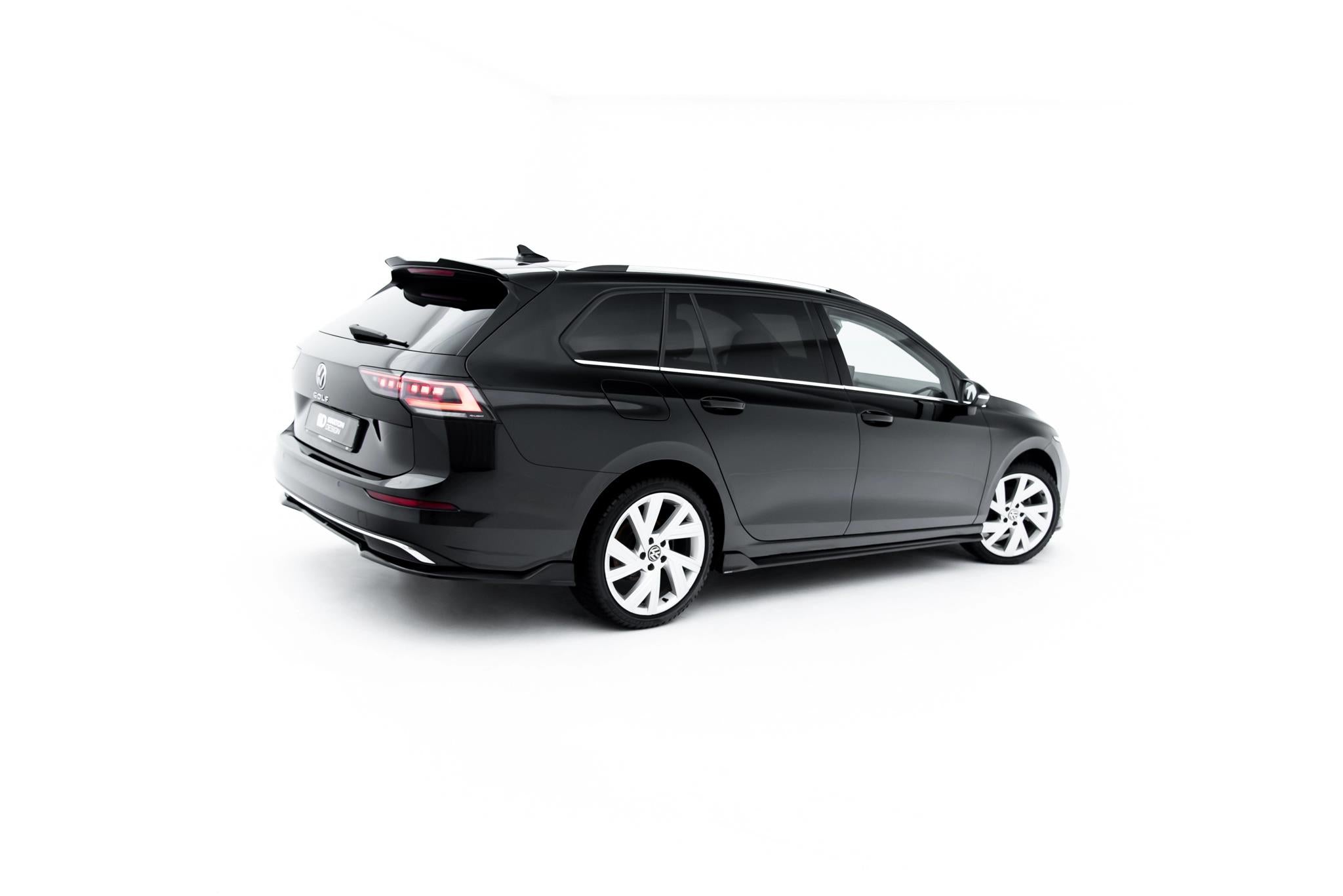 Maxton Design Street+ Seitenschweller Leisten passend für VW Golf Variant Mk8 Facelift schwarz Hochglanz