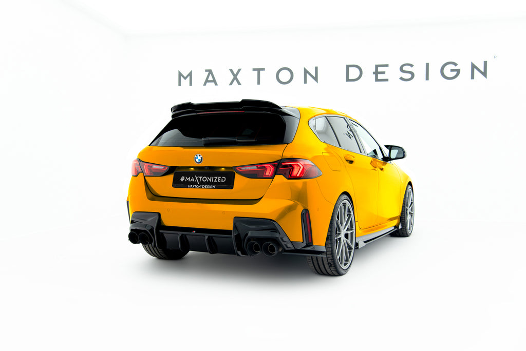 Maxton Design Spoiler CAP V.1 passend für BMW 1er M-Paket F70 schwarz Hochglanz