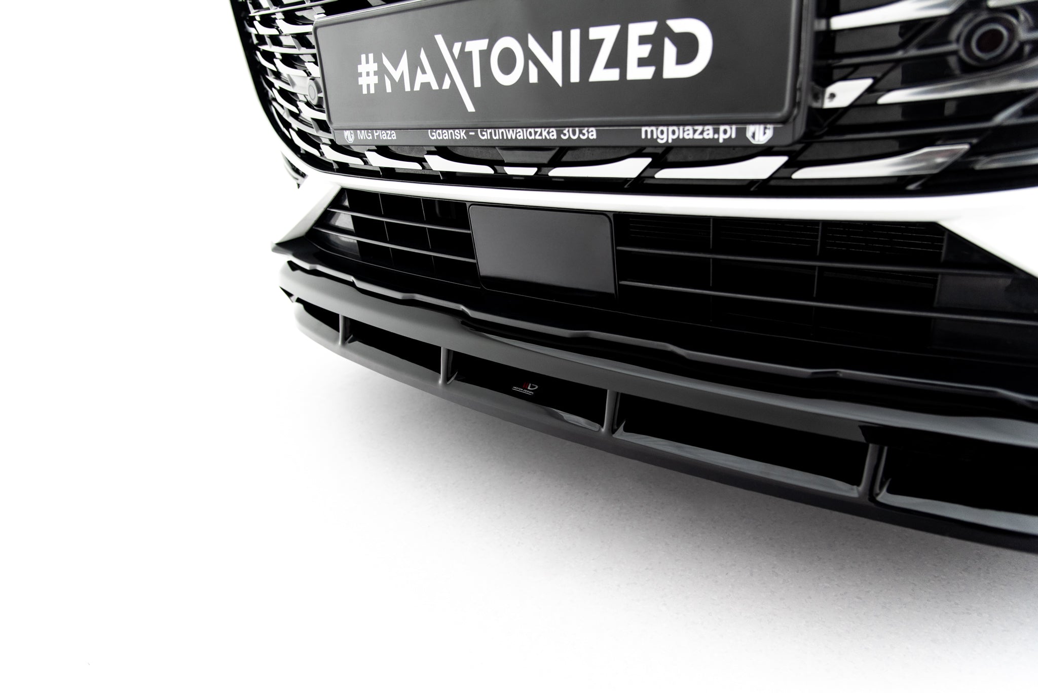 Maxton Design Street+ Spoilerlippe Front Ansatz passend für MG HS Mk2 schwarz Hochglanz