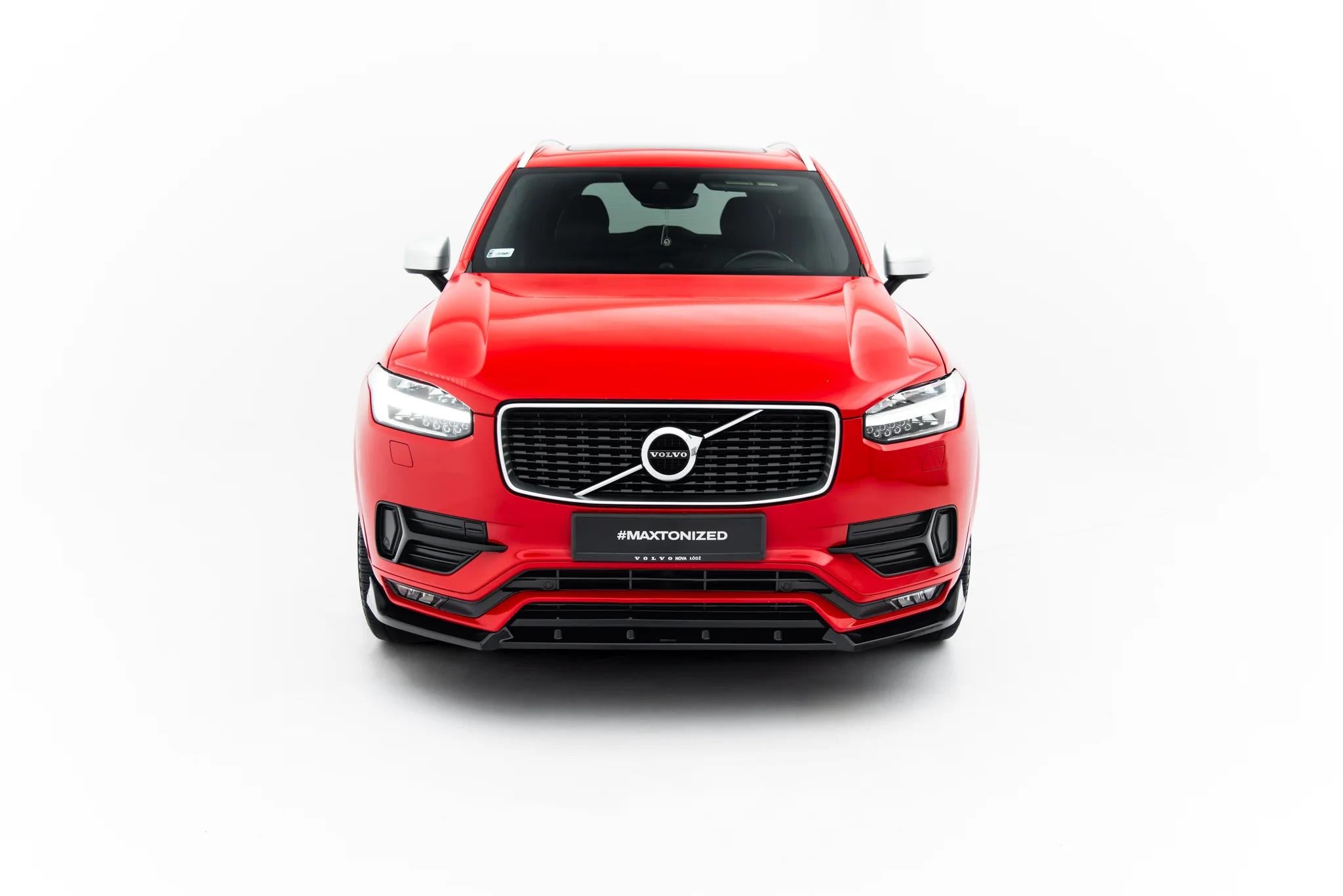 Maxton Design Street+ Spoilerlippe Front Ansatz passend für Volvo XC90 R-Design Mk2 schwarz Hochglanz