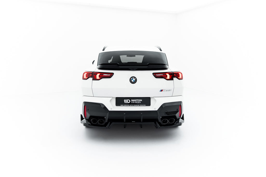 Maxton Design Street+ Mittlerer Diffusor RACE passend für BMW X2 M35i U10 schwarz Hochglanz
