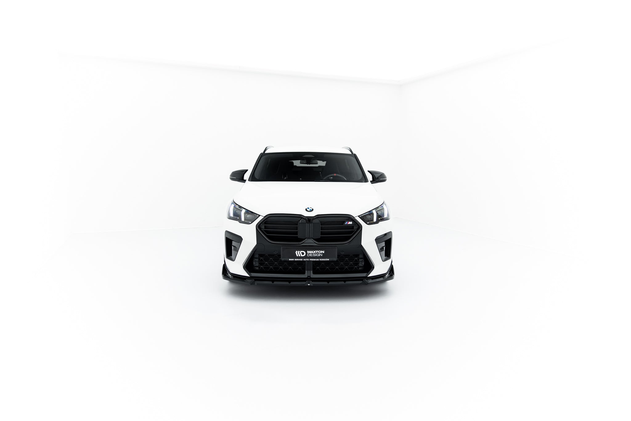 Maxton Design Street+ Spoilerlippe Front Ansatz passend für BMW X2 M35i U10 schwarz Hochglanz