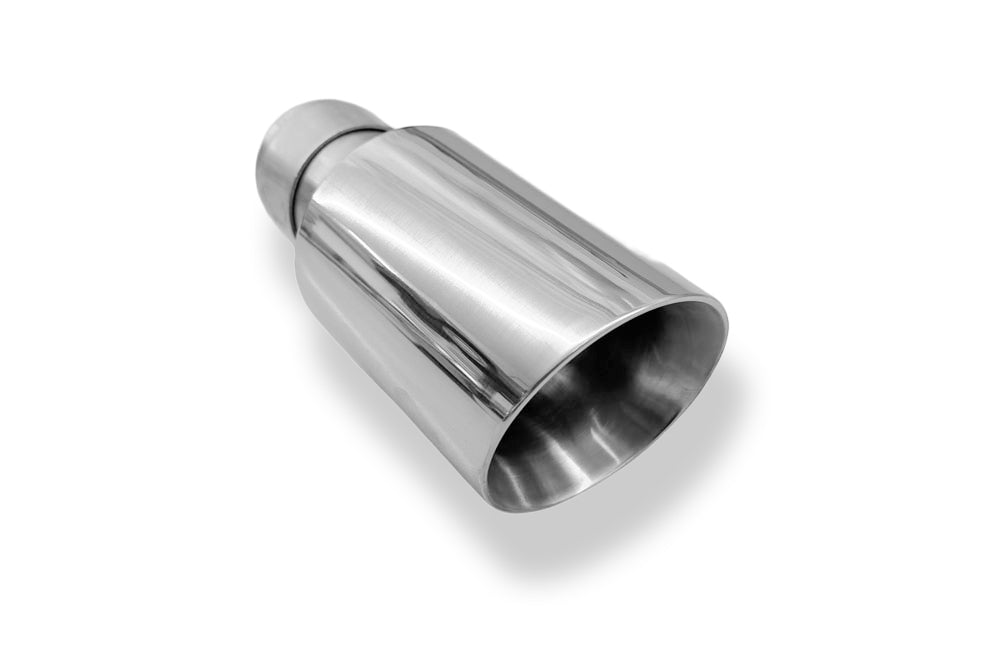 FoxAnschraubendrohr Typ 25 mit Schelle einfach - Ø 80mm Rund uneingerollt / abgeschrägt / mit Type-B Einsatz - L_ (mm) und d_ (mm innen) ist flexibel - muss angeben werden - L minimum 170mm und maximal 500mm