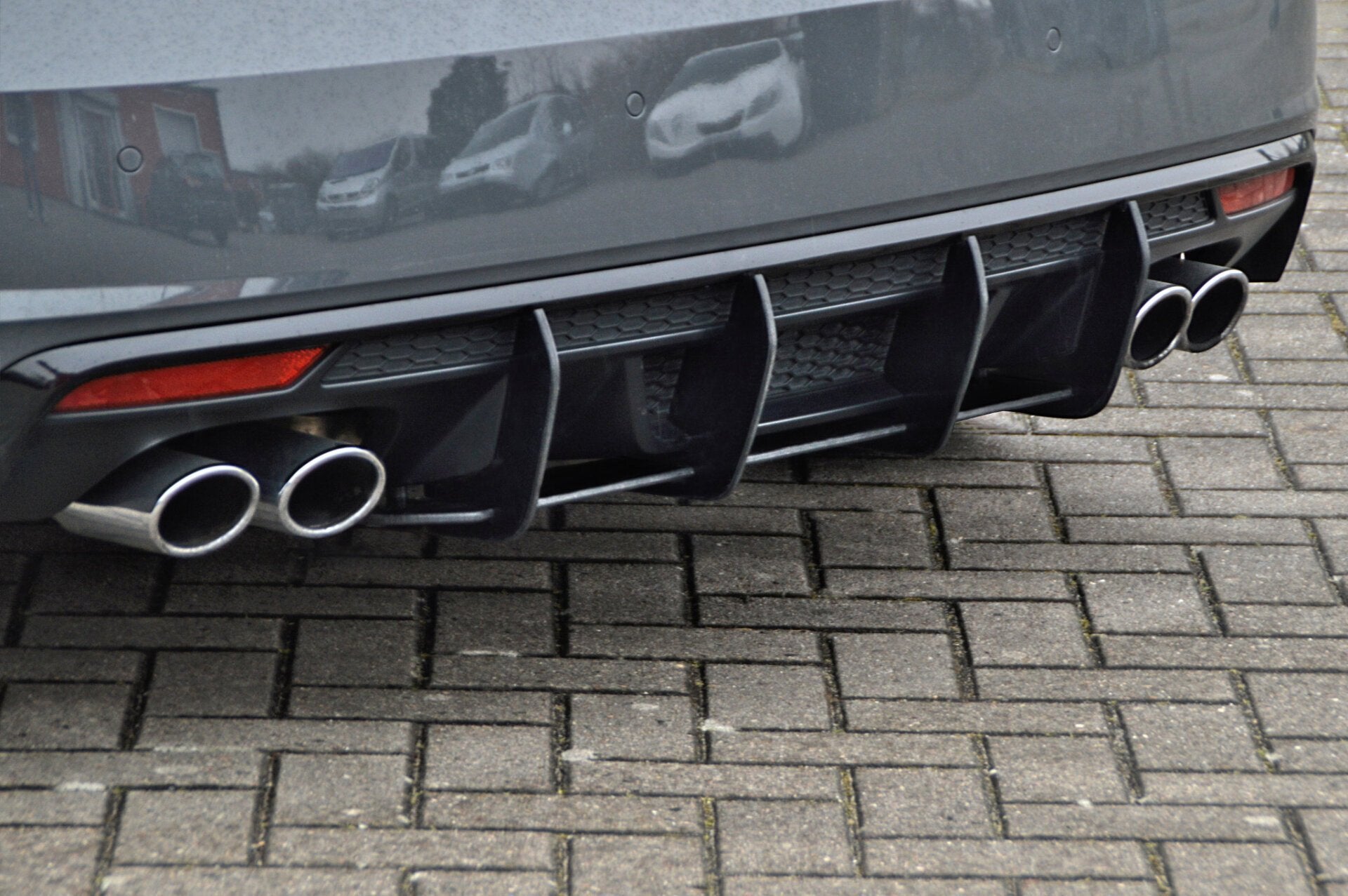 Racing Heckansatz Heckeinsatz Diffusor für Audi S1 8X