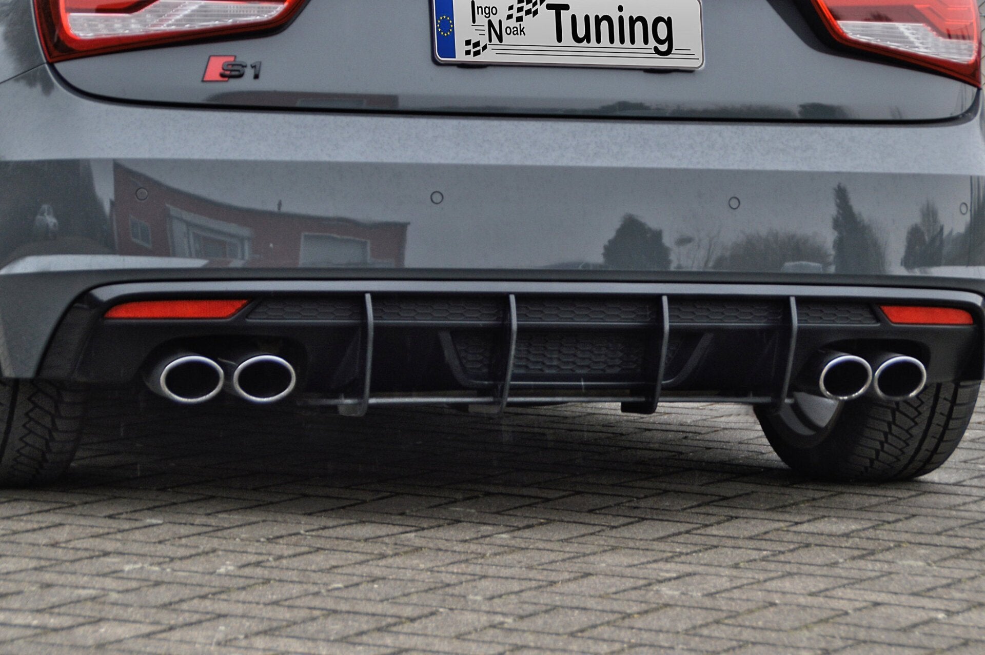 Racing Heckansatz Heckeinsatz Diffusor für Audi S1 8X