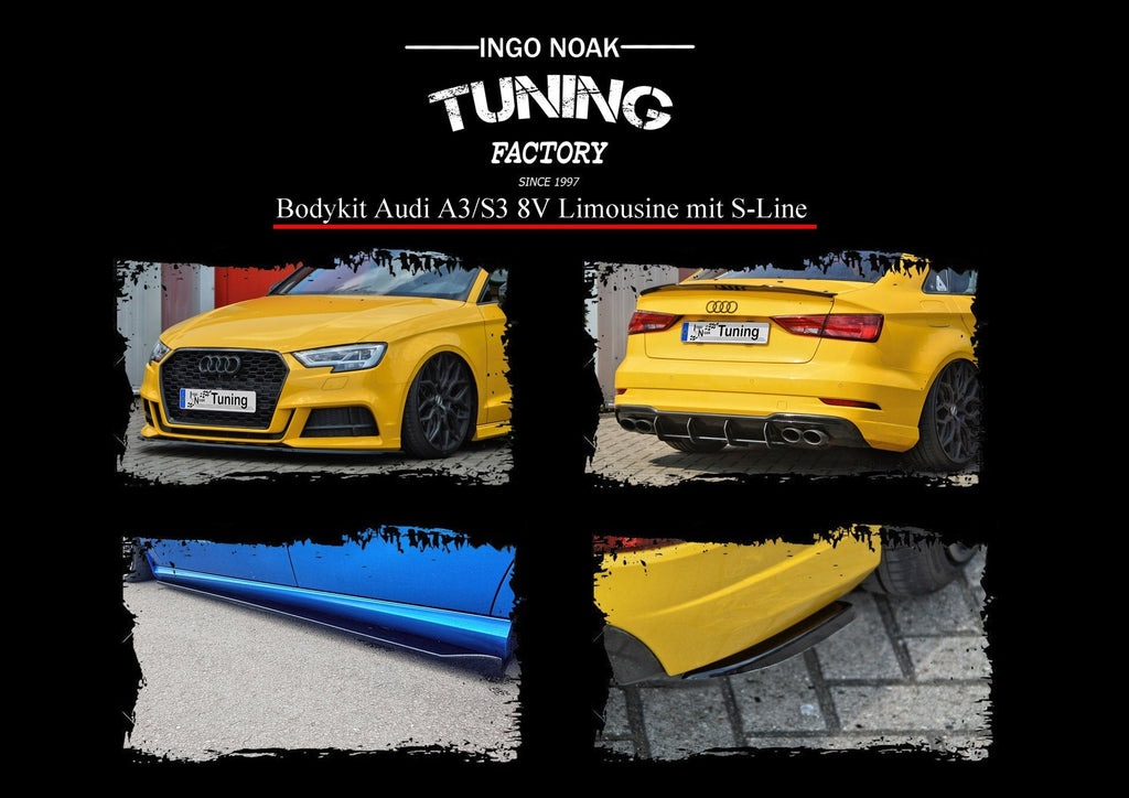 Bodykit für Audi A3 8V mit S-Line + S3 Limousine+Cabrio Bj.2016-