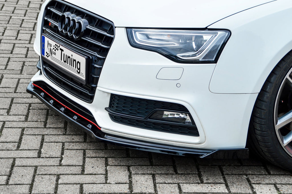 Cup Frontspoilerlippe mit Wing für Audi A5 B8 Facelift S-Line ab Bj. 2011-2017